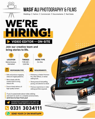 Hiring Video Editor