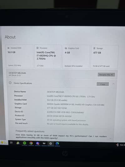 HP ZBook 15 G3
