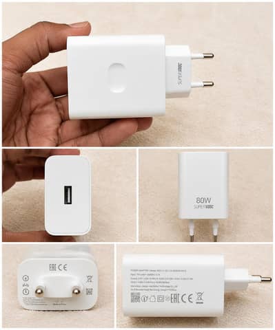 80W SuperVOOC Fast Charger USB Adapter Original Quality