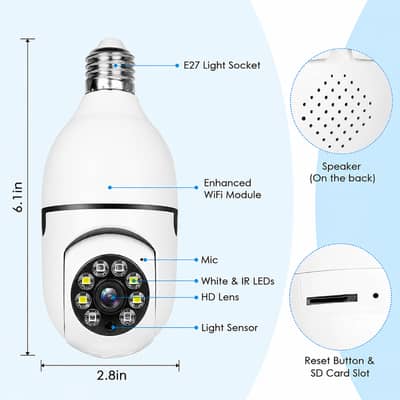360° Smart WiFi PTZ Security Camera – Dual Lens, Night Vision & Motio