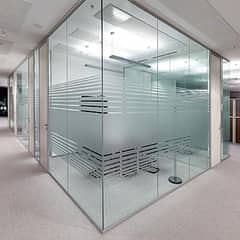 Partitions | Glass 1100/sqft | gypsum 440/sqft | wooden 370/sqft