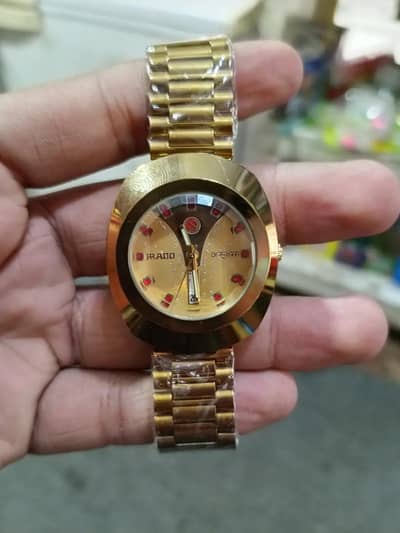 New Stylish Rado watch from men golden Color
