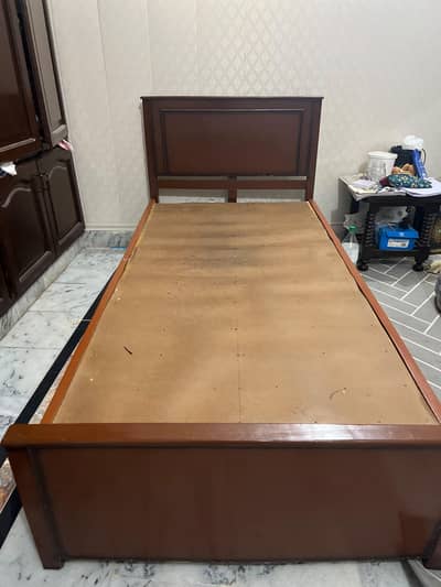 Single wooden bed, urgent selling