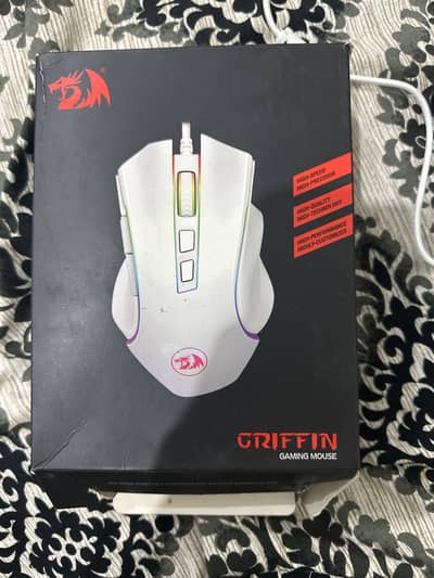 Reddragon, model:m607w, griffin rgb gaming mouse, 7200 dpi (white)
