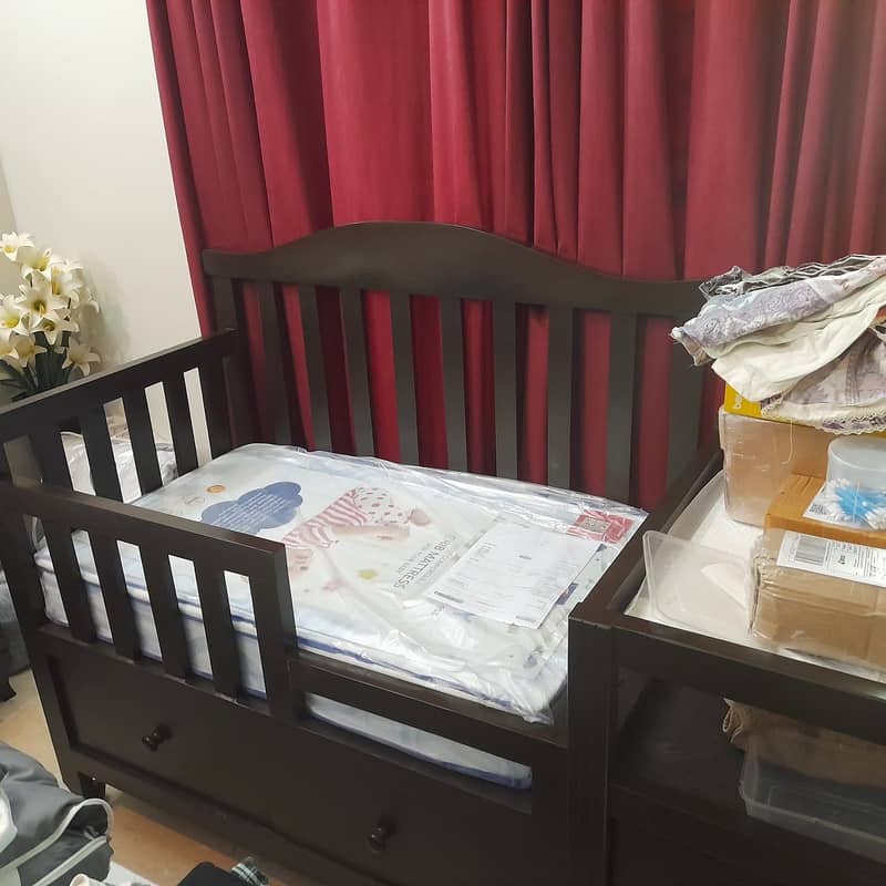 Solid wood Baby Cot 1