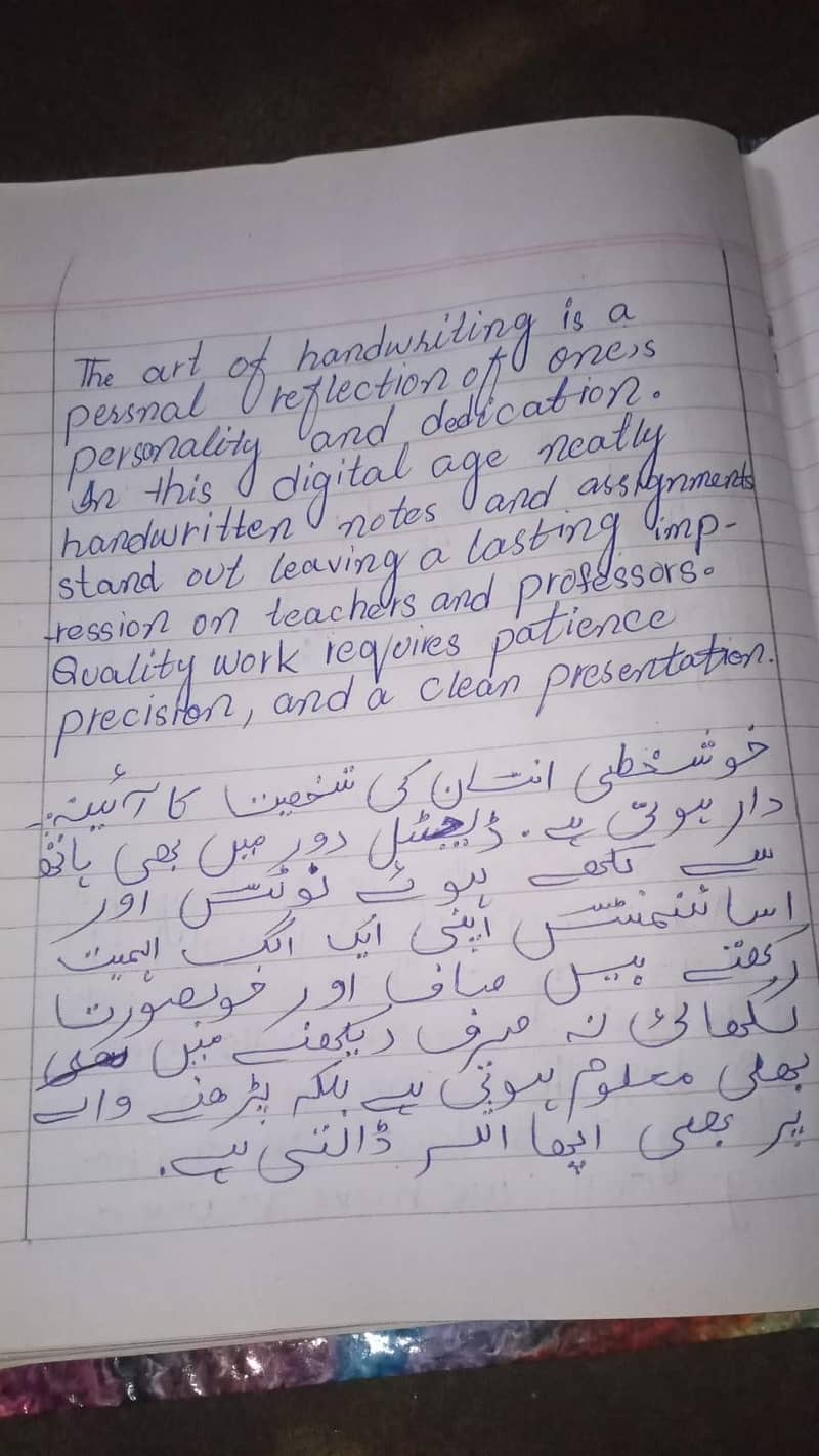 hand writing assignment work 0