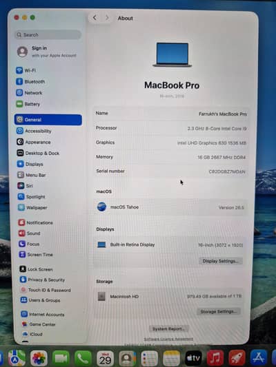 MacBook Pro 16-inch (2019) A2141 - Core i9, 16GB RAM, 1TB SSD