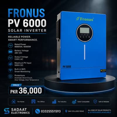 Fronus PV 6000 Solar Inverter 6KW/ ON-GRID/OFF-GRID / HYBRID INVERTER