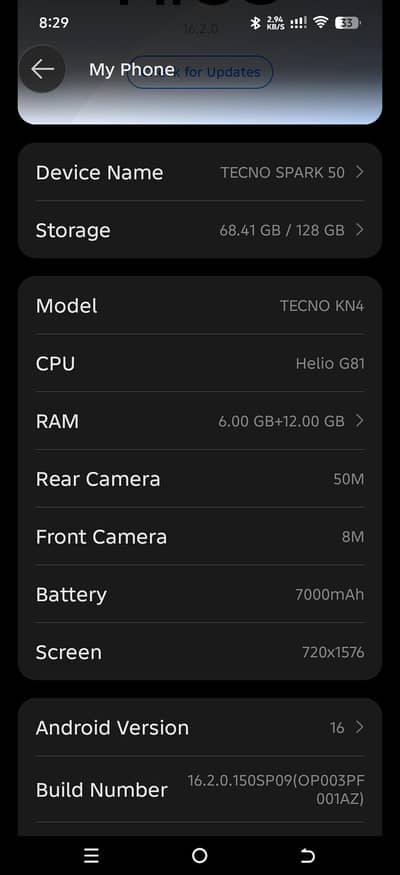 Tecno spark 50