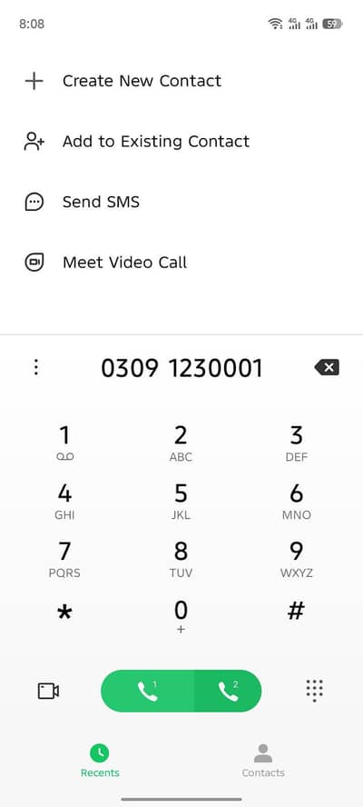 number for sale 0309 1230001