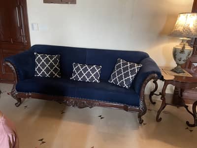 7 seater Sheesham wood sofa set