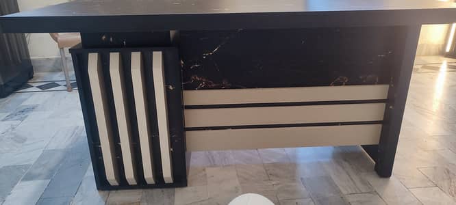 Office Table , Premium Black Marble latest style
