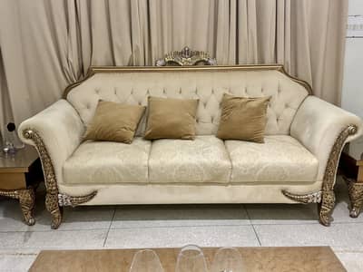 11 Seater Wooden Sofa Set With Center & Side Tables