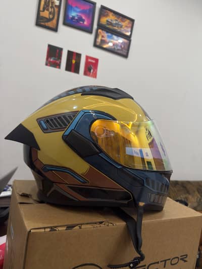 Vector VT-254 Prime Modular Helmet , 3 in 1 flip up , Polarized visor
