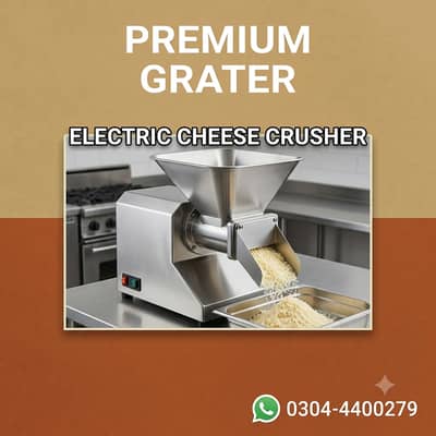cheese crusher, electric cheese crusher, bakery coutner, deep fryer