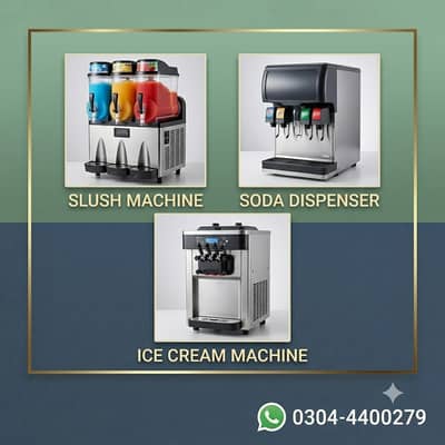 ice cream machine, slush machine, soda machine, coffee machine