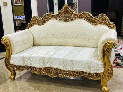 Orignal Wooden 7 seater sofa set excellent condition