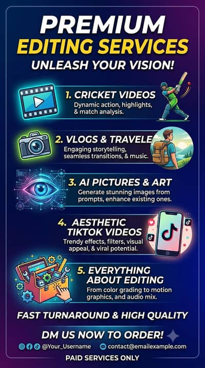 Paid editing available