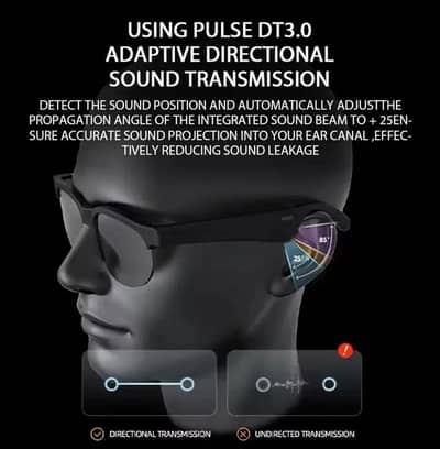 intelligent Bluetooth glasses black long range audio gaming