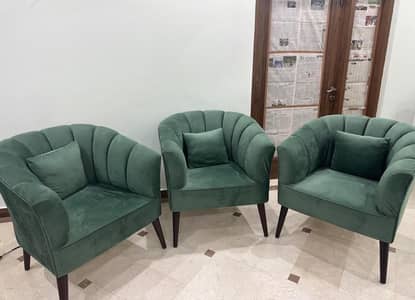 Luxury 3 Sofa Chairs