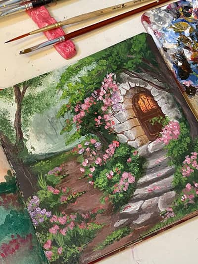 Hand made panting