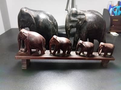 Wood-carfted Elephant 