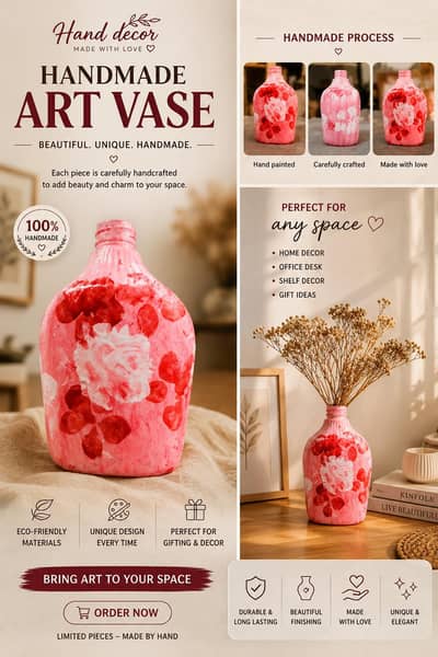 haed decor's Art vase