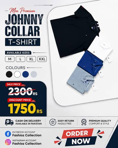 premium johnny collar men shirt