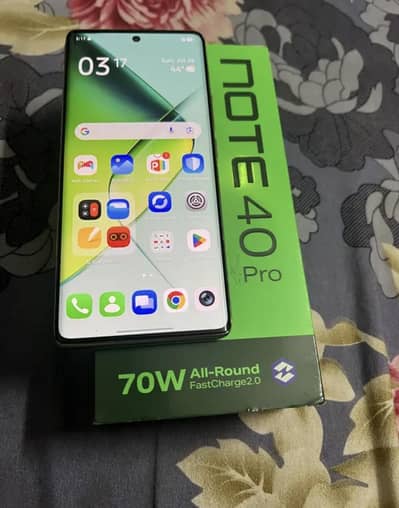 Infinix Note 40 Pro With Box all Accessories