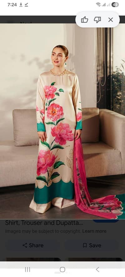 silk type suit 3 pec