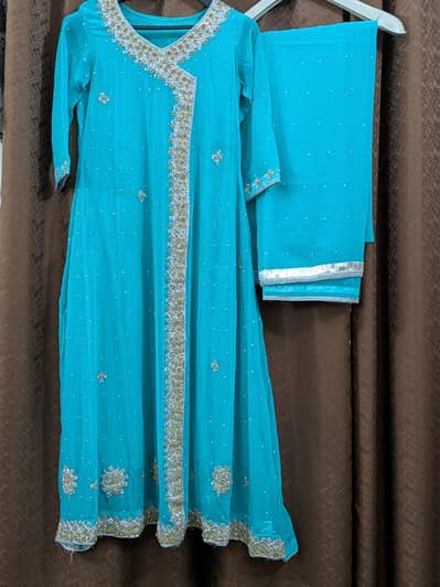 Party wear 3 pc Angarkha suit