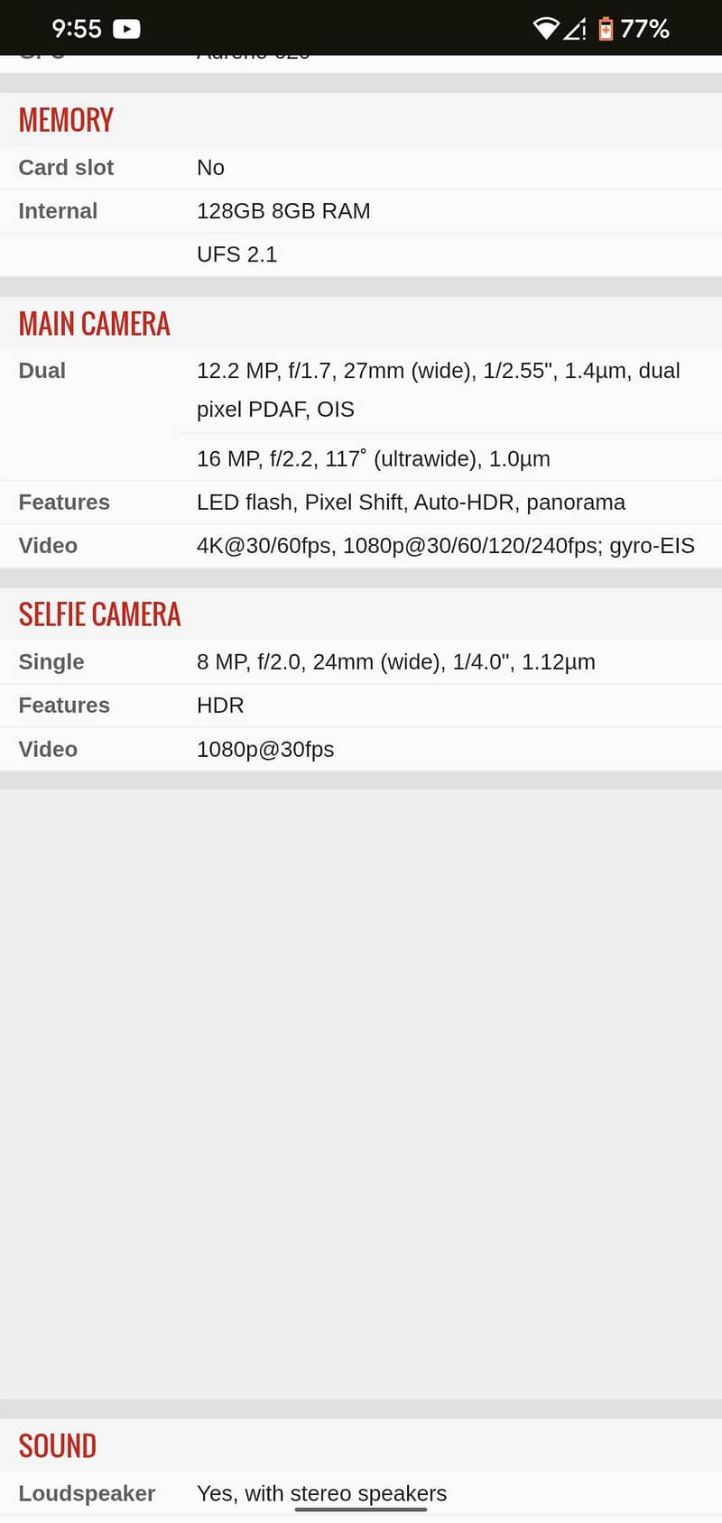 Google Pixel 5 4