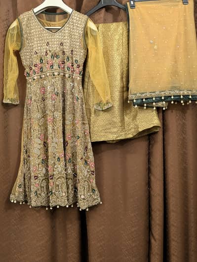 Heavy Embroidery 3 PC Frock