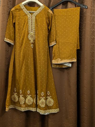 Partywear Embroidered Long Frock