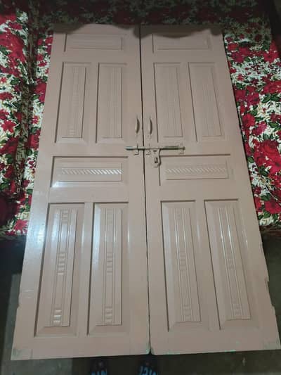 Solid Kail Wood Double Door | 3.8 × 6.3 ft | 38mm Thick