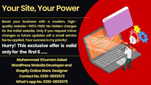 WordPress Website Developer and Shopify Online Store Designer