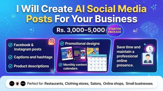 I Will Create AI Social Media Posts For Your Business