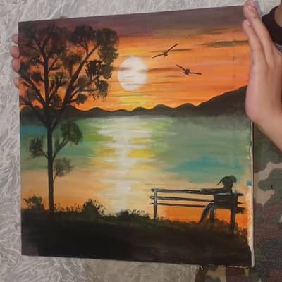Handmade Acrylic Color Painting 12" * 12"
