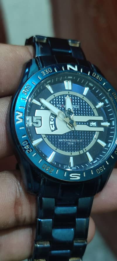 Original Navi force watch steel all 9-10