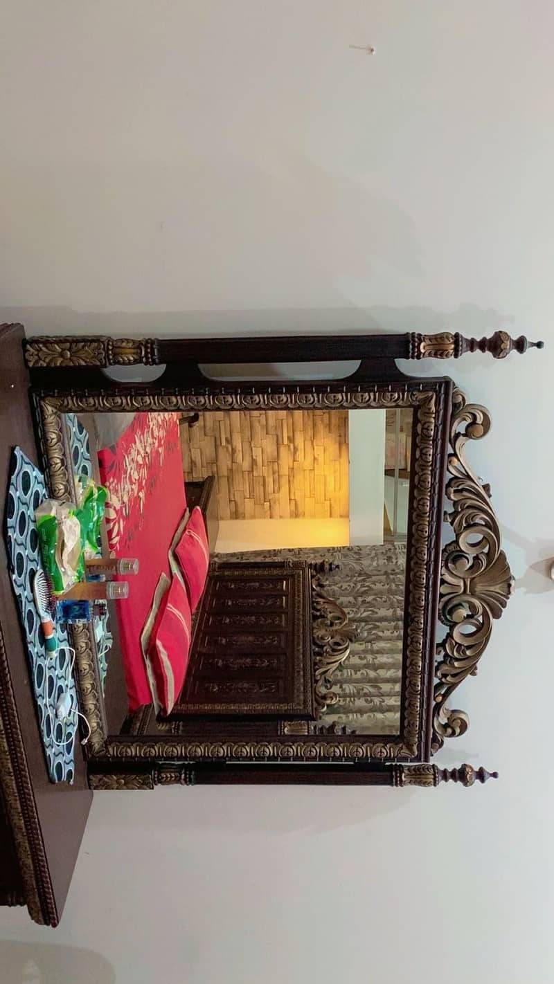Solid Wood King size bed set 5