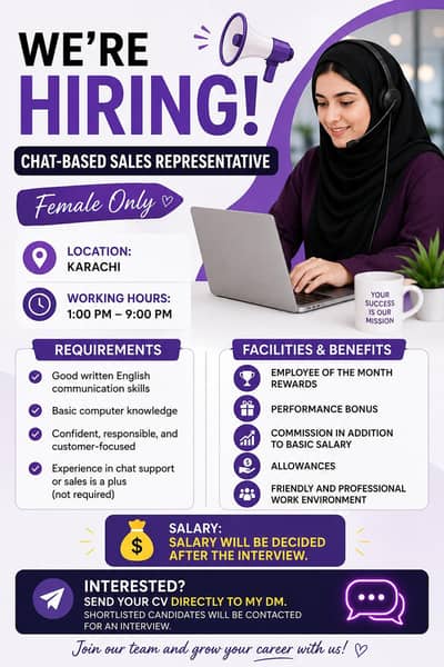 Urgent Females Hiring