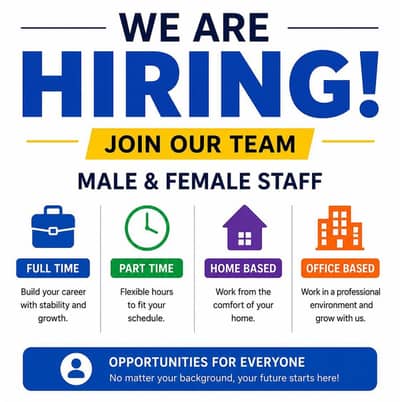 Home base and office base |  fresher and experience people also come.