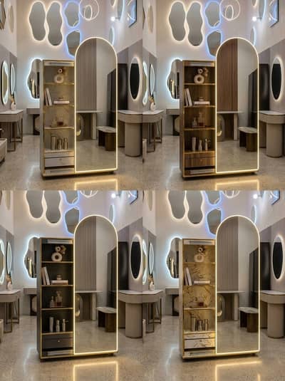 Full Length Wavy Mirror storage mirror trending design/ 03326037823
