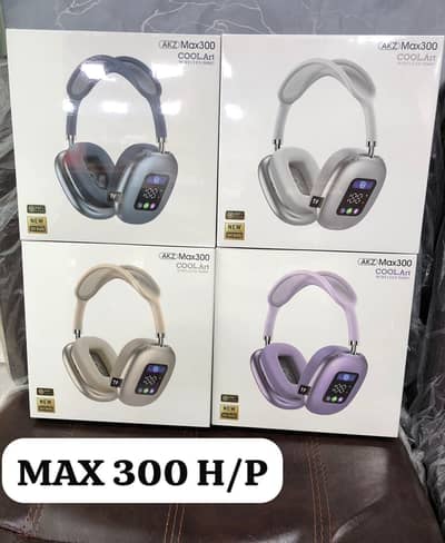 AKZ Max300 Wireless Bluetooth Headphones - Touch Display Screen
