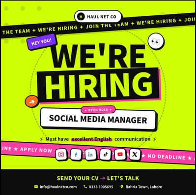 Social Media Handler (Female) Required