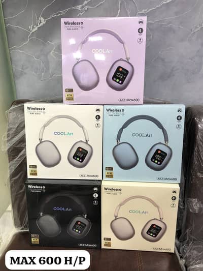 AKZ Max600 Wireless Bluetooth Headphones - Touch Display Screen