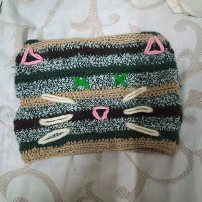Handmade yarn beanie