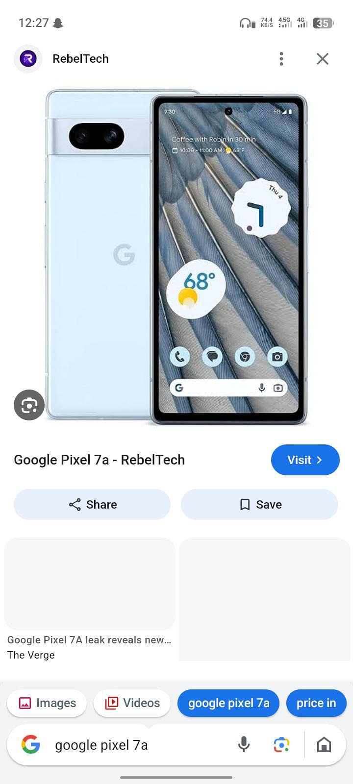 Google Pixel 7a 0