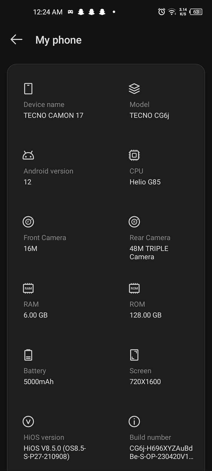 Tecno Camon 17 7