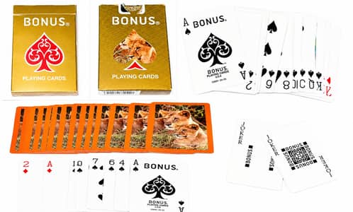 Bonus Playing Cards (Lion Design) - Excellent Condition